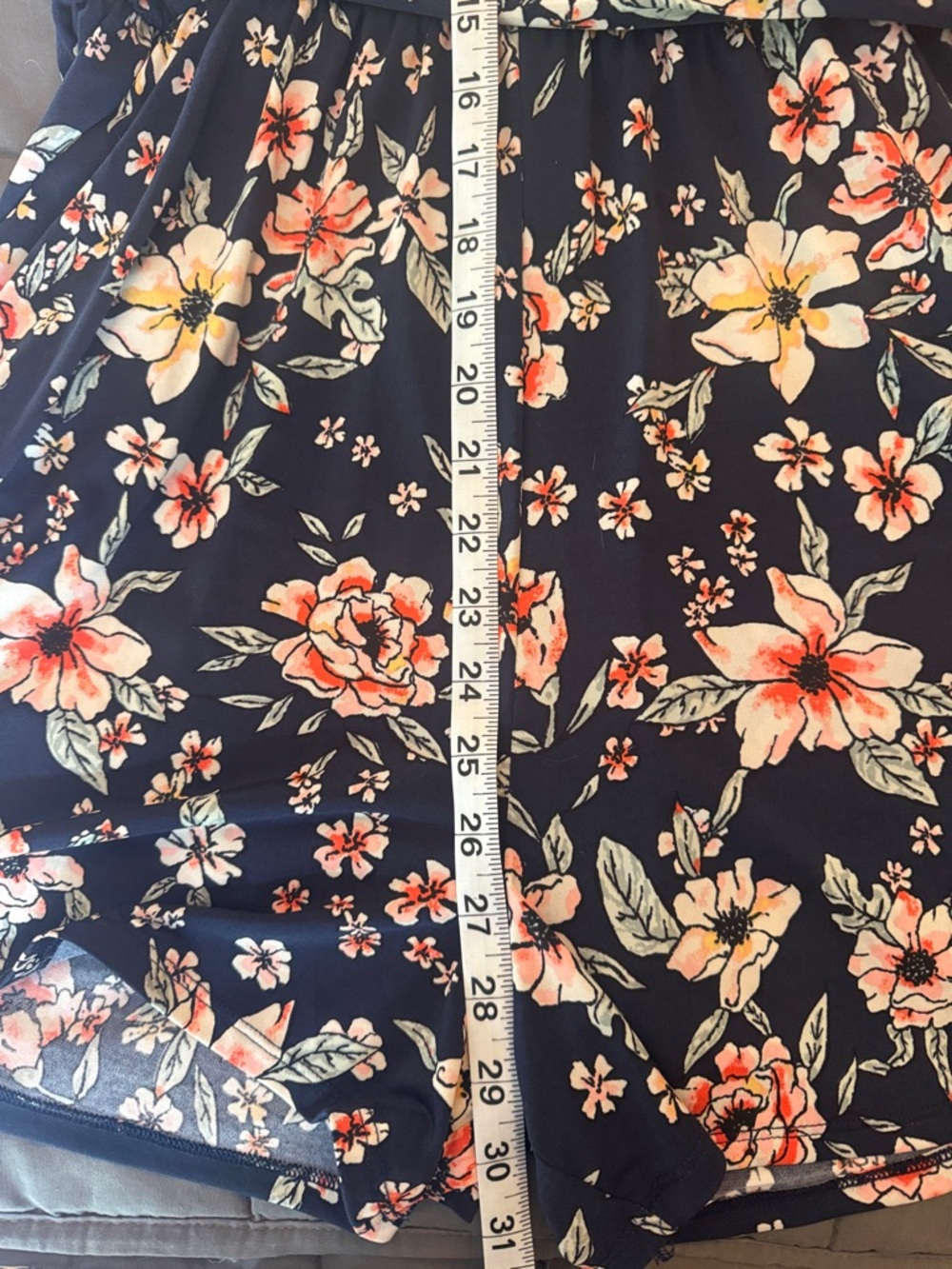 Maurices Navy Floral Wrap Romper with Pink & Cream Flowers - Picture 8 of 8